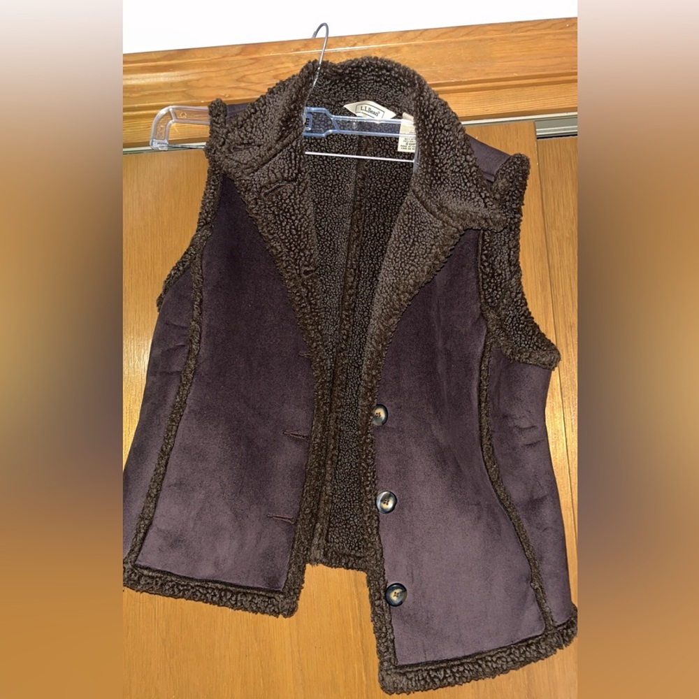 L.L. Bean vintage brown suede vest